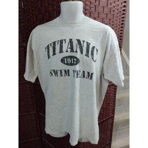 Vintage Y2K 1912 Titanic Swim Team T shirt funny Humor XXL
